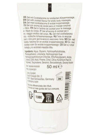 Lubrifiant et gel de massage végétalien comestible sex on the beach goût fruité  50ml - R629510